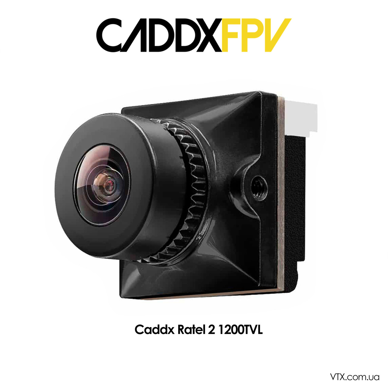 FPV камера Caddx Ratel 2 V2 1200TVL 19x19мм (чорна). Камера для FPV дрона.