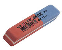 Гумка Buromax прямокутна 58х14х8мм з абразивною частиною червона BM.1121