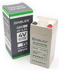 Акумуляторна батарея Rablex 4V 4.5Ah (RB445), свинцево-кислотна (SLA)