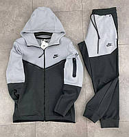 Костюм Nike Tech Fleece темно сірий, з сірим