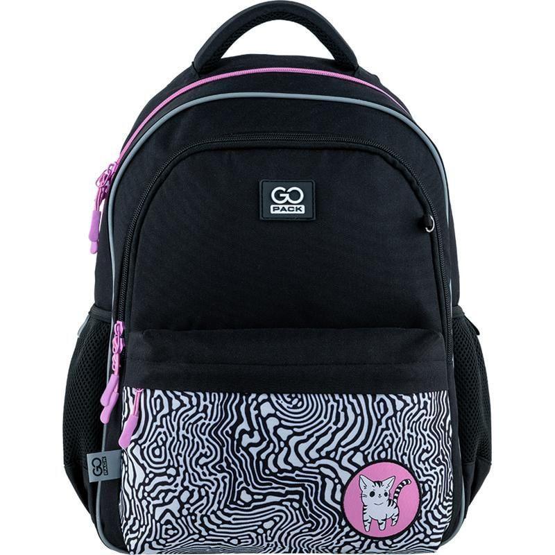 Рюкзак шкільний GoPack  Education GO24-182M-5 Striped Cat, фото 1