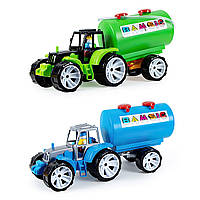 Набір Трактор ферма іграшковий дитячий BAMSIC (трактор, причіп, фігурка працівника) 007/13