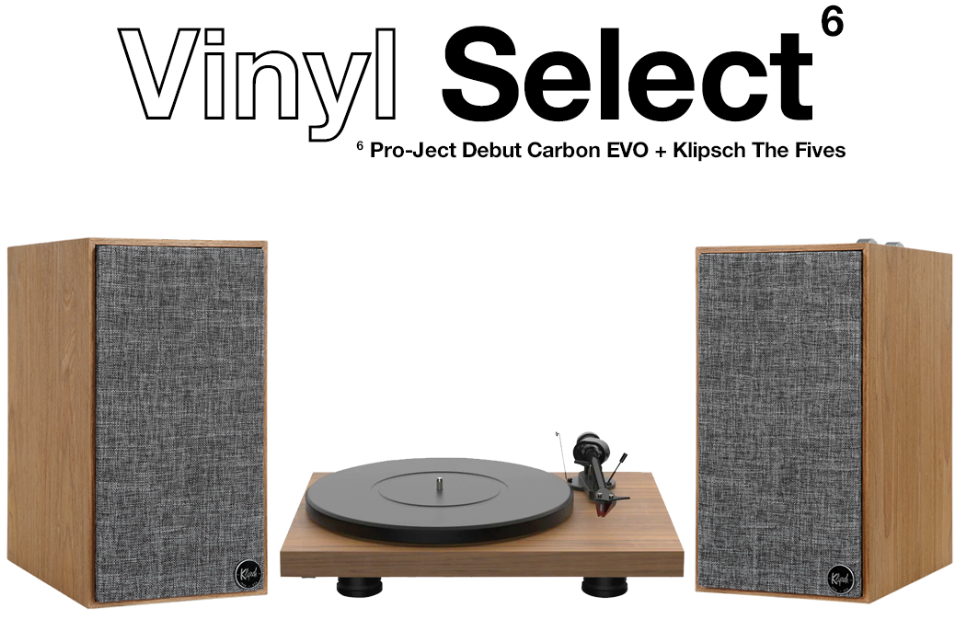 Klipsch The Fives & Pro-Ject Carbon Evo WALNUT