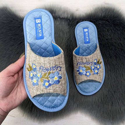 Тапочки жіночі Белста відкриті блакитні 4471, фото 1