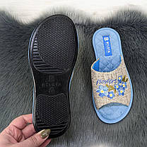 Тапочки жіночі Белста відкриті блакитні 4471, фото 3