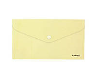 Папка-конверт Axent на кнопці DL Pastelini жовта 1414-08