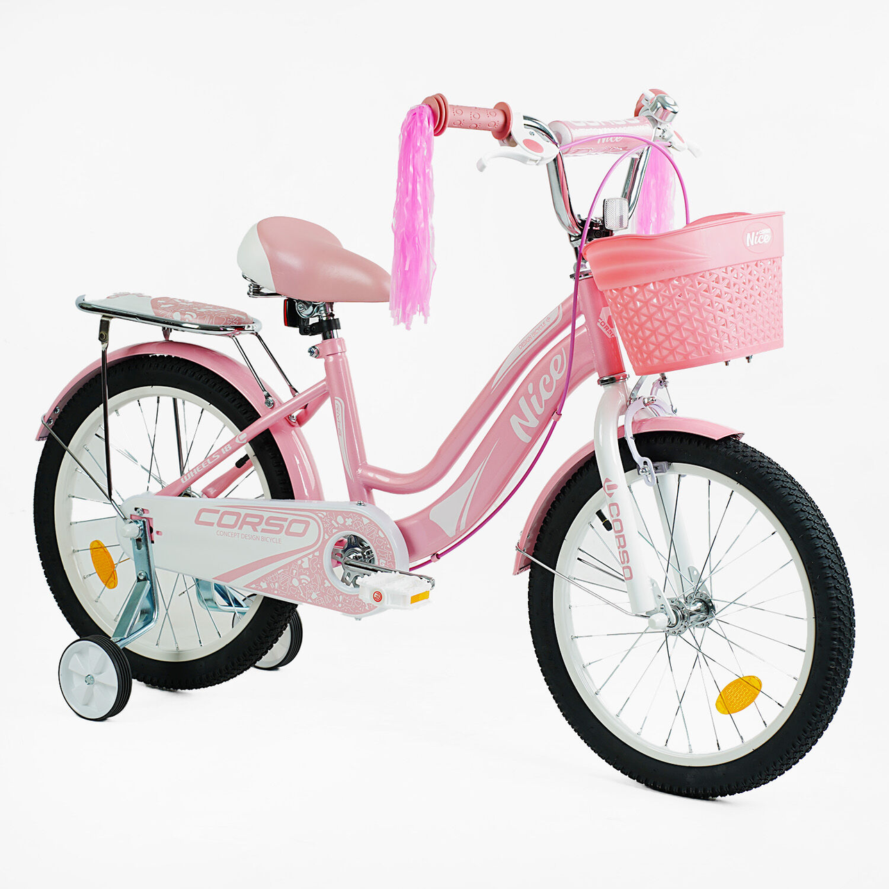 Велосипед двоколісний Corso Nice на 18 дюймів, 18005 Рожевий