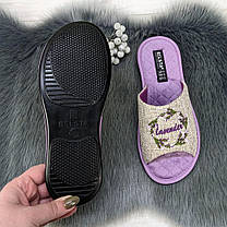 Тапочки жіночі Белста відкриті бузкові 4471, фото 5