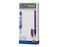 Ручка масляна Buromax. з резин. грип.. синя BM.8355-01