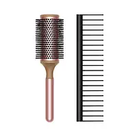 Набор расчесок Dyson Brush Set Round Brush 45mm and Detangling Comb - Rose 973343-01