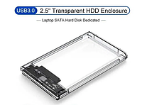 Внешний карман для HDD SSD 2.5 Transparent USB 3.0