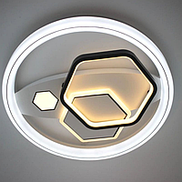 Управляемая LED люстра Esllse LORA DOUBLE 78W-80W H ON/OFF круглая белая + черная 460х65-WHITE/WHITE-220-IP20