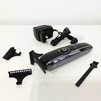 Акумуляторна машинка для стриження волосся три насадки gemei gm-6050 Бритви Тримери Машинки для стриження