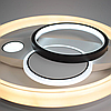 Керована світлодіодна LED люстра Esllse LORA DOUBLE 78W-80W R ON/OFF кругла біла + чорна 460х65-WHITE/WHITE-220-IP20, фото 5