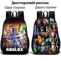 Двухсторонний школьный рюкзак Роблокс (Roblox), ранец в школу для мальчика или девочки 3, 4, 5+ класс