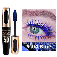 Туш для вій MAXFINE 5D MASCARA VOLUME LENGTHENING 04 блакитна з ефектом 5D 10мл