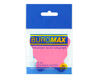 Блок для нотаток BUROMAX Метелик 50 л. асорті неон BM.2364-99