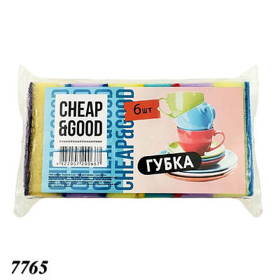 Губка-шкребок Cheap&Good хвиляста 6 шт
