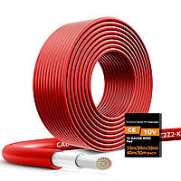 Соединительный фотоэлектрический кабель 6 мм (красный) для солнечных батарей 50 М бухта