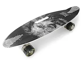 Дитячий пінні Penny Board скейт дека 55 х 15 см із ручкою для зручного перенесення, колеса зі світлом, фото 5