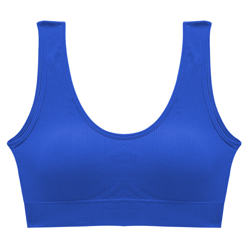 Топ жіночий у рубчик Lesko B01# M 70/75 ABC з нерегульованими бретелями Синій 3 шт., фото 1