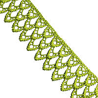 Мереживо макраме 3.5 см колір - салатовий