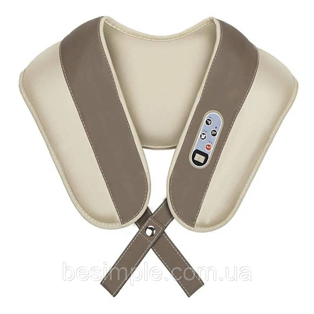 Ударний масажер для шиї та плечей з пультом Cervical Massage Shawls / Вібромасажер для спини, фото 1