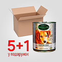 Консервы для собак Baskerville Телятина и мясо гуся, 800 г (6 шт)