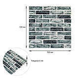 Самоклеюча 3D панель 700x700x5мм Клінкер синій (413) SW-00000768, фото 3