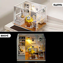 Ляльковий дім конструктор DIY Cute Room QT-007-B Sunshine Study Room 3D Румбокс, фото 4