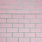 Панель стінова 700х700х5мм Рожева цегла зі сріблом SW-00001501