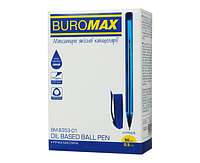 Ручка масляна. прозор.. синя Buromax BM.8353-01