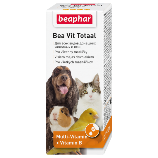 Beaphar Bea Vit Total Вітаміни для нормалізації обміну речовин у собак, котів, тхорів, птахів, гризунів - 50 мл