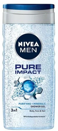 Гель для душу NIVEA Pure Impact 250мл (Чоловічий)