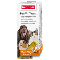 Beaphar Bea Vit Total Витамины для нормализации обмена веществ у собак, кошек, хорьков, птиц, грызунов- 50 мл