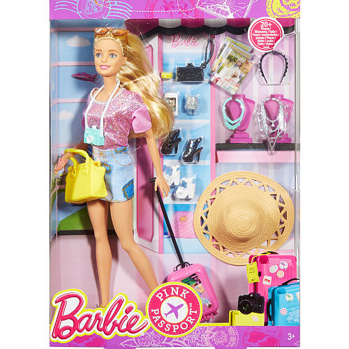 Кукла Барби путешественница Barbie Pink Passport Vacation Doll Giftset - фото 3 - id-p407724243