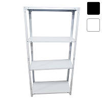 Стелаж металевий Siker G7530J 150х75х30 см відкрита шафа з полицями для дому офісу кафе B_2179 Білий
