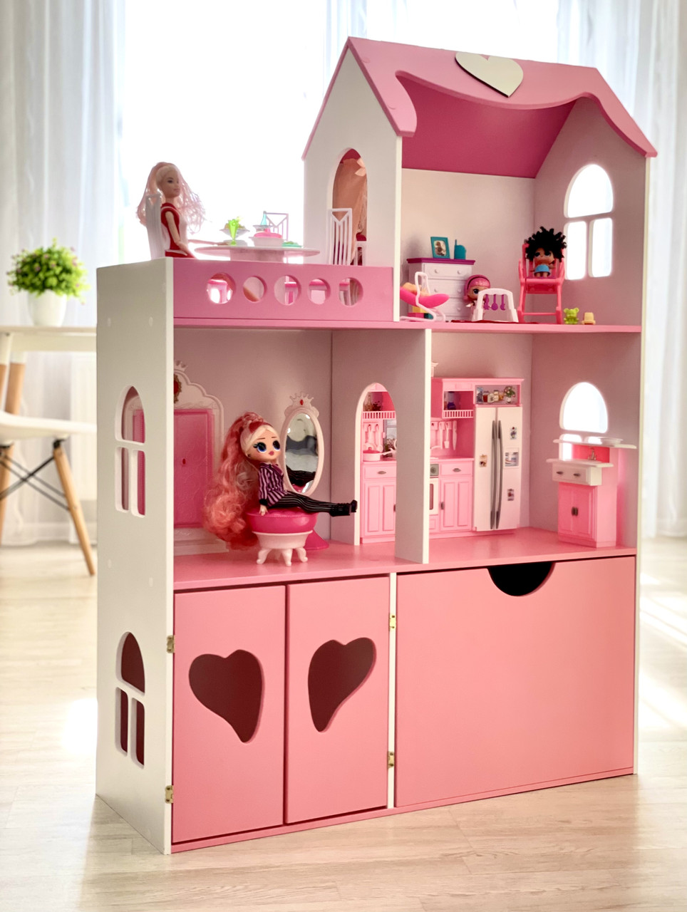 "Фантазія" ляльковий будиночок MagicHouse для Барбі з терасою та висувною скринькою