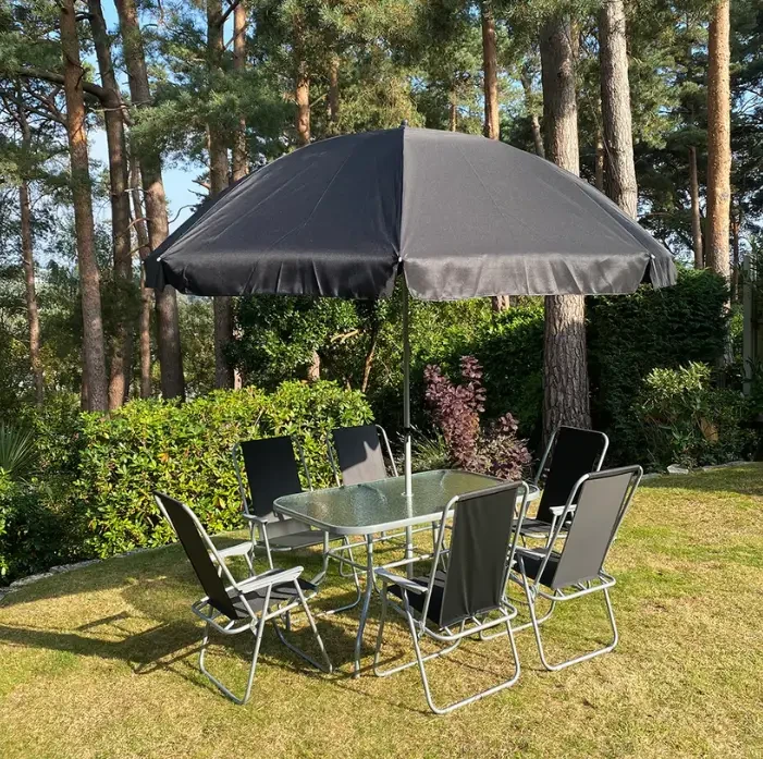Набір садових меблів Avko Garden AGF3216 6+1 стіл + крісла + парасолька для саду тераси альтанки B_2257