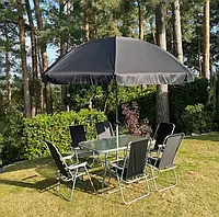 Набор садовой мебели Avko Garden AGF3216 6+1 стол + кресла + зонт для сада террасы беседки B_2257