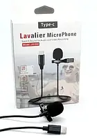 Петличный микрофон для блогеров с разъемом USB Type-C на клипсе. Микрофон для Android