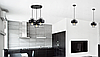 Елегантний підвісний світильник стельова люстра LOFT чорний/білий 957-EZ3, фото 5