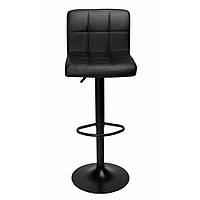 Барный стул со спинкой Bonro BN-0106 с черным основанием для бара ресторана кафе кухни B_2259