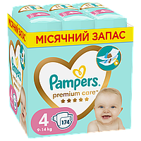 Подгузники Pampers Premium Care Розмір 4 (9-14 кг) 174 шт (8006540855935)