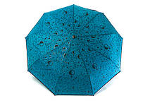 Жіноча парасолька напівавтомат поліестер бірюзова Арт.541-8 Toprain (54)
