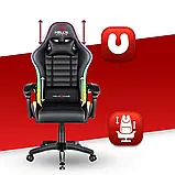 Крісло комп'ютерне Hell's HC-1003 LED RGB Black геймерське ігрове для геймерів B_2266, фото 7
