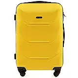 Валіза дорожня Wings 147 — M  60 л пластикові обертові колеса для поїздок B_1365 Жовтий, фото 2