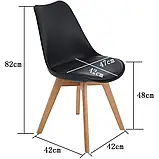 Крісло Bonro B-487 стілець для дому кафе ресторану B_2031 Чорний, 1 шт., фото 6