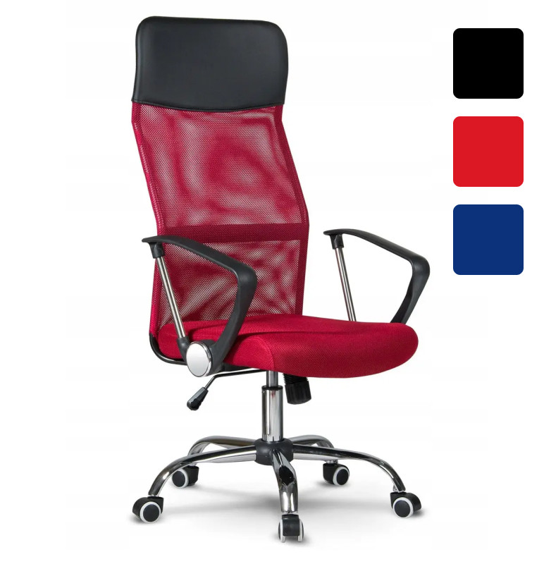 Офісне крісло Prestige Xenos комп'ютерне для персоналу (крісло для комп'ютера операторське) B_0095 Червоний