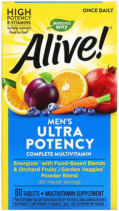 Вітаміни для чоловіків Alive! Men's Ultra Potency 60 tab, фото 1